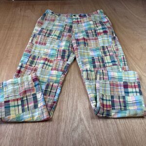 J.Crew Men’s Patchwork Madras Pants 34x30 Multicolor Cotton